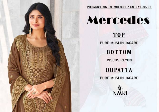Mercedes By Naari Designer Masleen Jacquard Salwar Kameez Wholesale Clothing Suppliers In India